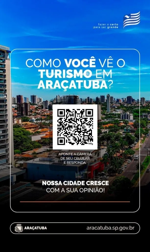 Prazo para participação em pesquisa on-line sobre o turismo em Araçatuba termina no sábado