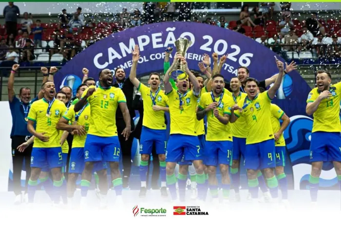 Catarinenses participam de 12° título da seleção brasileira na Copa América de Futsal