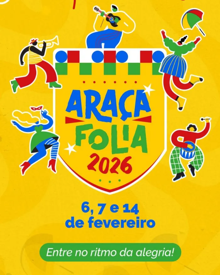 Carnaval 2026 começa na sexta, com Esquenta do Araçafolia em três praças.