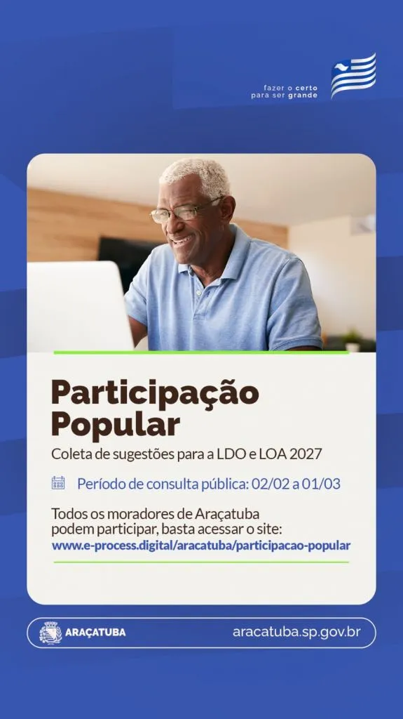 Prefeitura de Araçatuba inicia campanha para participação popular no orçamento