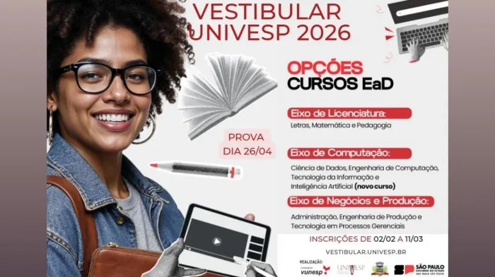Univesp oferece 134 vagas no polo de Rio Preto para 2026