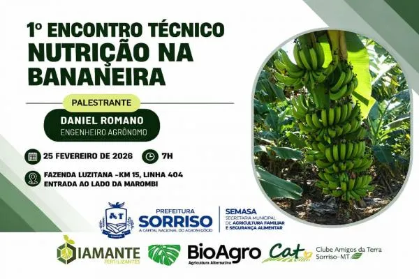 1º Encontro Técnico Nutrição na Bananeira destaca manejo e área experimental em Sorriso