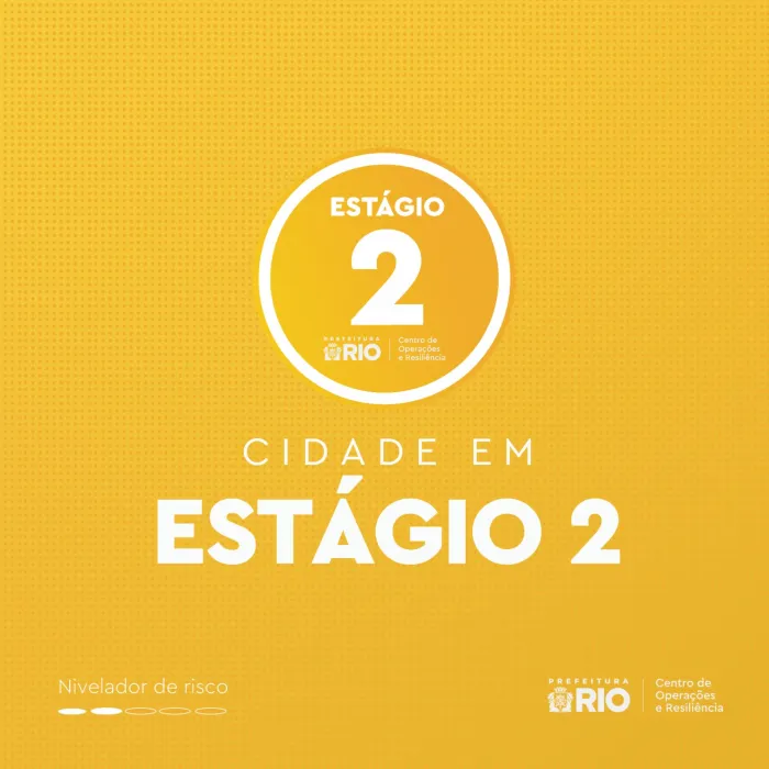 Município do Rio entrou no estágio 2 às 18h25 desta sexta-feira (20/02/2026)
