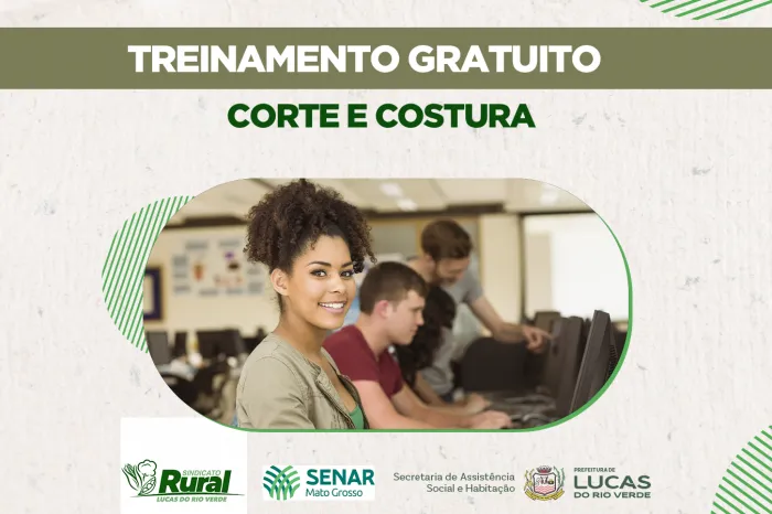 Curso gratuito de corte e costura será ofertado em Lucas do Rio Verde a partir de março