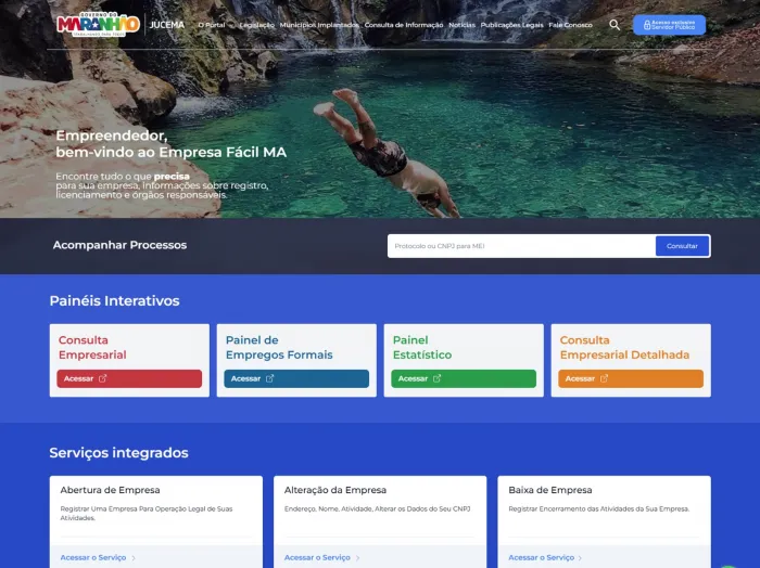 Portal Empresa Fácil MA ganha novo layout, painéis interativos e amplia serviços digitais