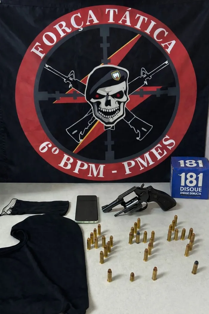 Força Tática do 6º Batalhão detém suspeito armado em Central Carapina