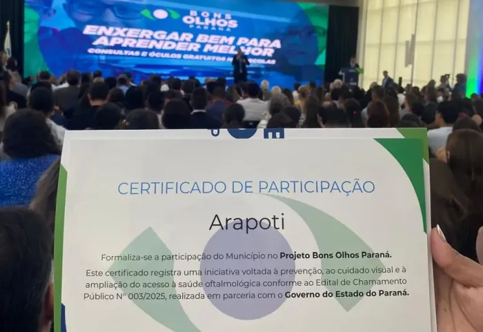 Foto: Reprodução/Prefeitura de Arapoti - PR