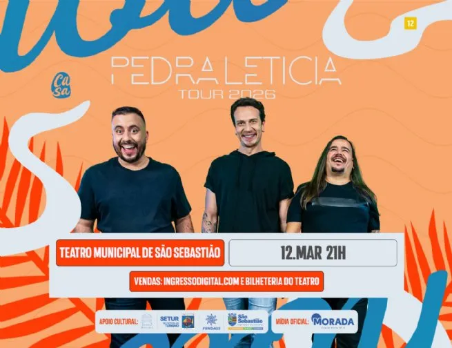 Pedra Letícia apresenta Tour 2026 em São Sebastião