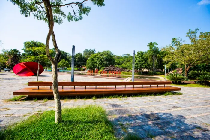 Praça Dr. Otávio Moura Andrade, em Águas de São Pedro. Foto: Setur-SP