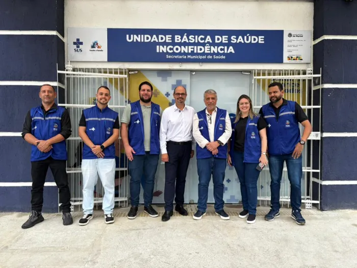 Governo de Minas vistoria nova Unidade Básica de Saúde de Muriaé