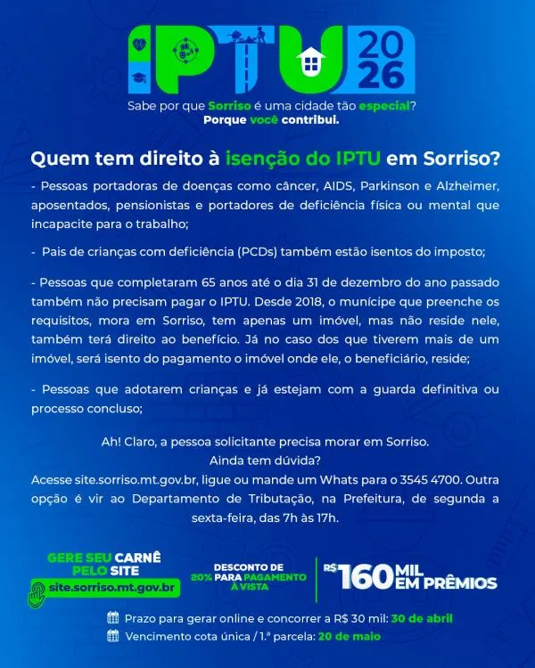 Foto: Reprodução/Prefeitura de Sorriso - MT