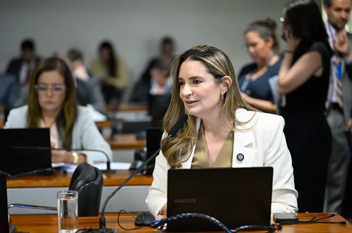 Augusta Brito britou pediu mais tempo para análise do PL 1.648/2024, de Jayme Campos - Foto: Andressa Anholete/Agência Senado