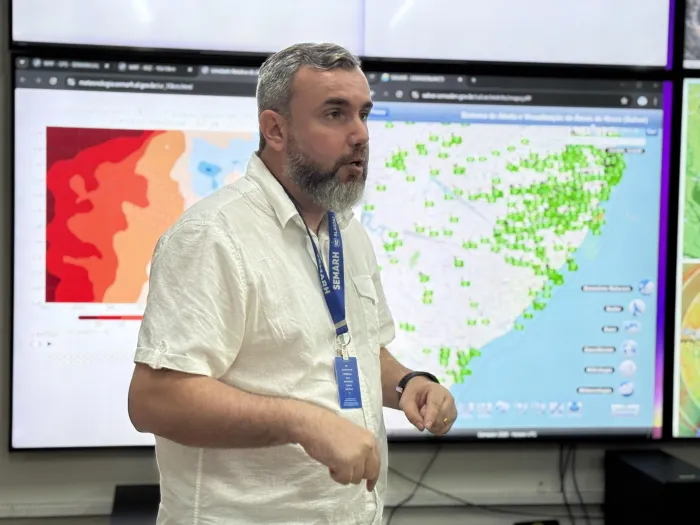 Cenário meteorológico ocorre devido à atuação de um cavado - Ascom Semarh