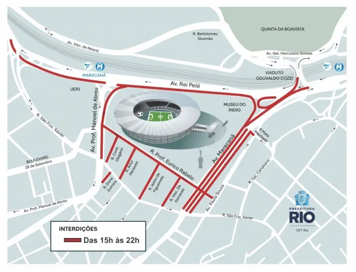 CET-Rio implanta operação especial para final do Campeonato Carioca entre Fluminense e Flamengo