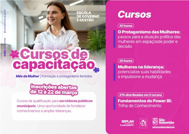 São Sebastião promove capacitação para fortalecer liderança feminina no serviço público