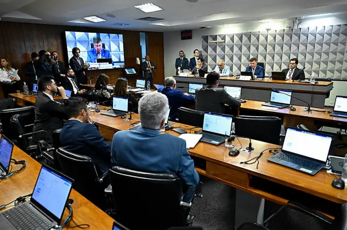 Reunião é realizada sem a presença dos principais executivos da Crefisa, do banco C6 e da Dataprev - Foto: Jefferson Rudy/Agência Senado