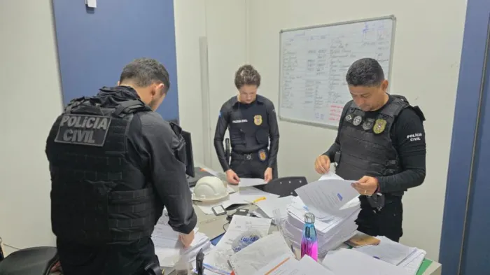 Polícia Civil cumpre ordens judiciais contra empresa investigada por fraude em obras de escolas em Guarantã do Norte