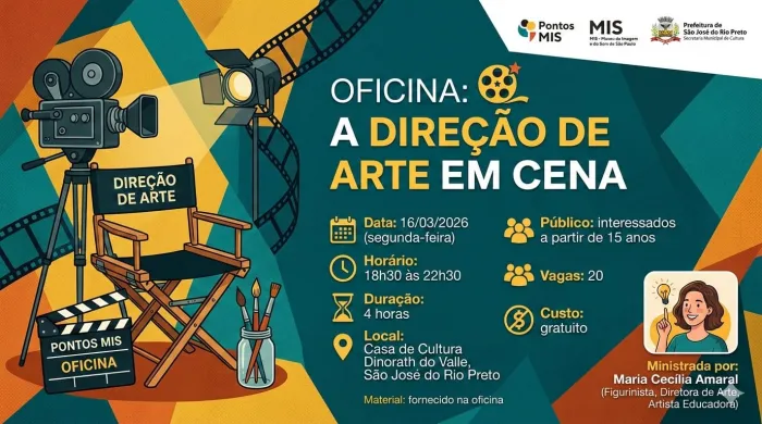 Oficina sobre direção de arte no audiovisual abre vagas em Rio Preto
