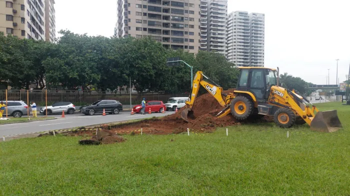 A rotatória ficará no encontro das avenidas Ayrton Senna e Lúcio Costa, na Barra da Tijuca - Divulgação