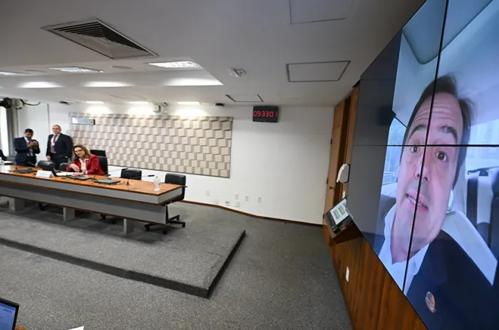 Bruno Bonetti apresentou de forma remota relatório favorável ao PL 4.948/2025, que segue à Câmara - Foto: Saulo Cruz/Agência Senado