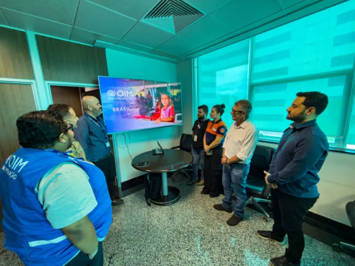 A reunião possibilitou a apresentação das ações daOrganização Internacional para as Migrações (OIM)no Brasil, identificando oportunidades de atuação conjunta