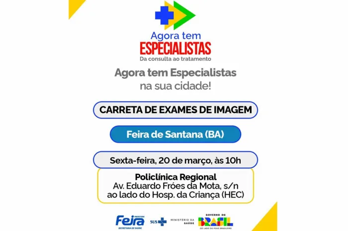 Carreta de imagem amplia acesso à tomografia e atenderá pacientes de 28 municípios da região de Feira