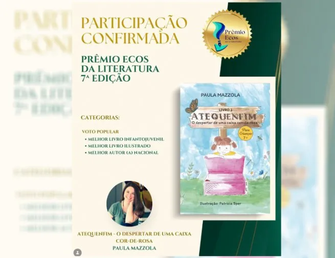 Obra infantojuvenil ‘Atequenfim’ concorre ao Prêmio Ecos da Literatura e celebra regeneração ambiental