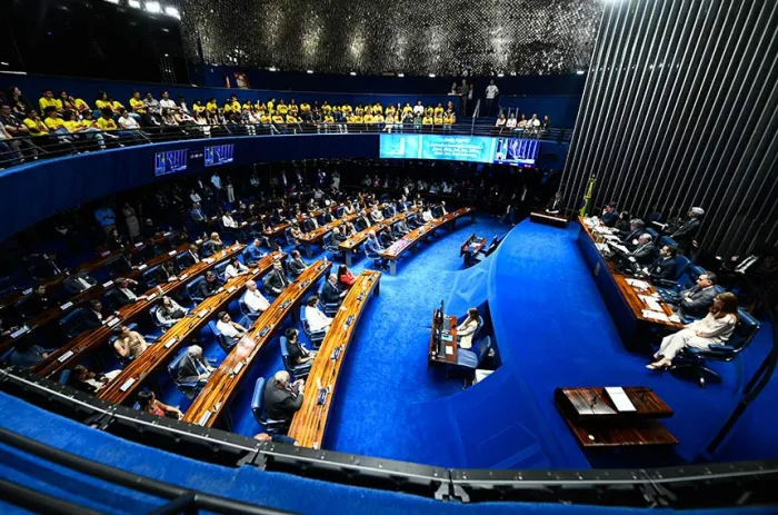 Homenagem ao Sistema S, em 2025; desta vez, sessão solene celebra 80 anos de Sesc e Senac - Foto: Carlos Moura/Agência Senado