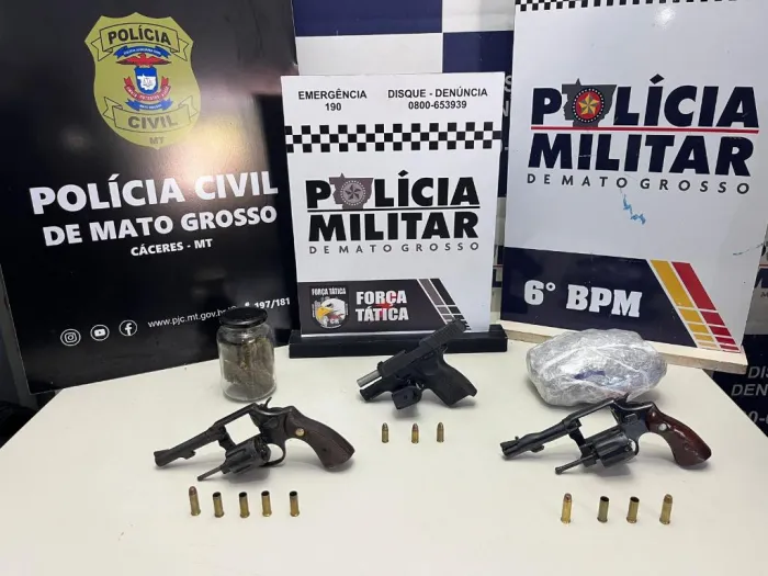 Forças de segurança detém três faccionados após tentativa de homicídio em Cáceres