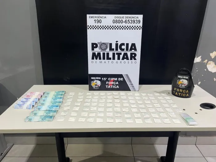 Força Tática prende homem com 95 porções de cocaína em Várzea Grande