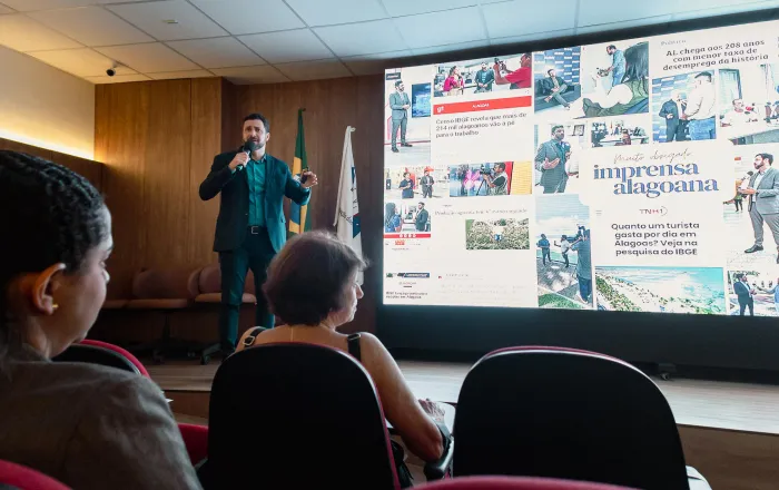 Representante da Seplag apresentou a plataforma Alagoas em Dados - Thiago Sampaio