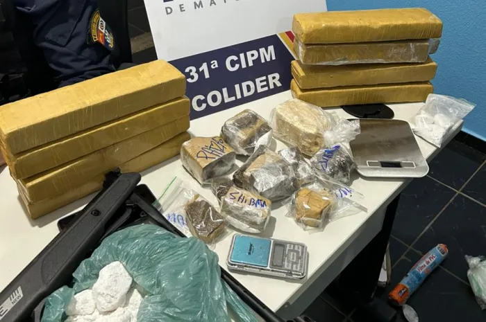 Polícia Militar resgata cachorro vítima de maus-tratos e apreende 10 quilos de maconha