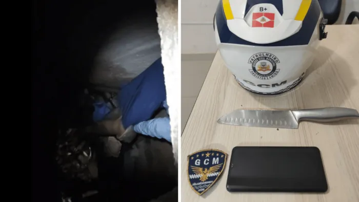 GCM detém homem por roubo após tentar se esconder em caixa de energia