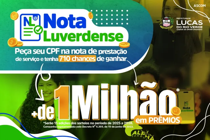 Nota luverdense: sorteio de Páscoa distribuirá R$60 mil