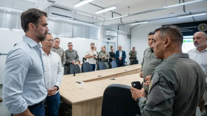 Em janeiro deste ano, o governador Eduardo Leite visitou as melhorias no Comando de Policiamento da Capital -Foto: Mauricio Tonetto/Secom