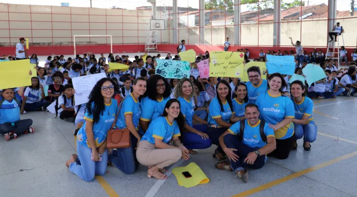 Atividade do Acolher no Colégio Estadual Dr. Jugurta Barreto de Lima. Fotos: Ascom Seed