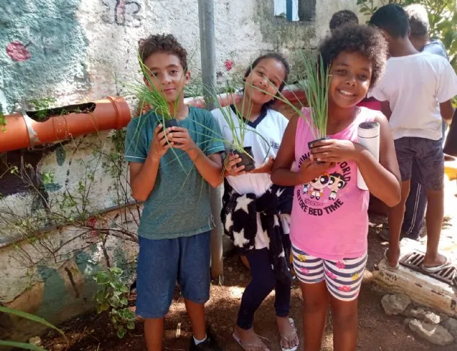 São Sebastião amplia hortas comunitárias e inicia plantio com crianças no município