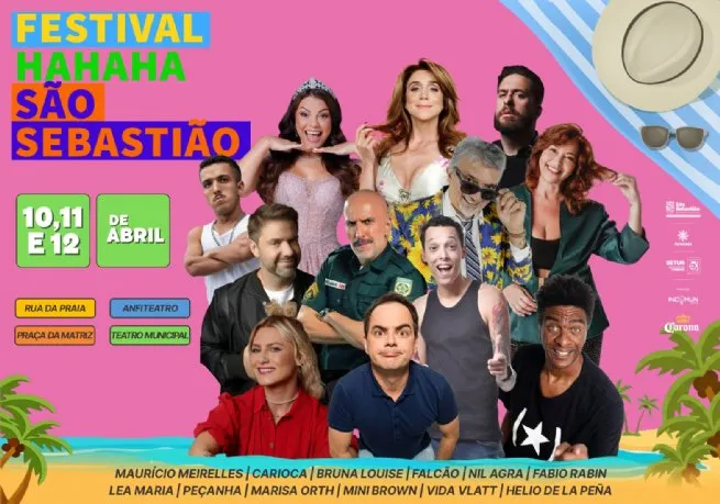 São Sebastião recebe 1ª edição do Festival HAHAHA com grandes nomes do humor nacional e programação gratuita