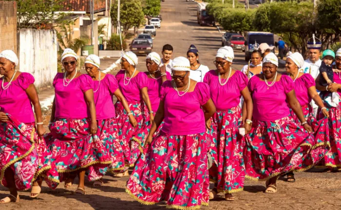 Taieiras e os Congos de Monte do Carmo são expressões culturais afro-brasileiras presentes na Festa de Nossa Senhora do Rosário - Foto: Rafael Trapp