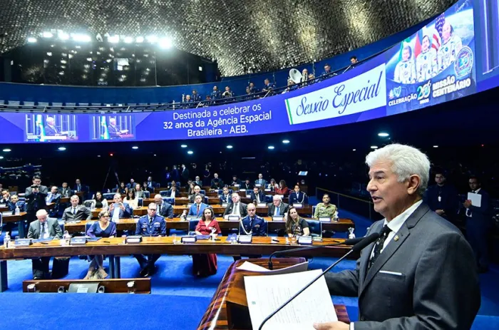 Ao participar da Missão Centenário, o senador Marcos Pontes se tornou o primeiro astronauta brasileiro a ir ao espaço - Foto: Geraldo Magela/Agência Senado