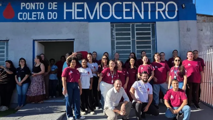Com presença de profissionais e representantes da comunidade, novo ponto de coleta de sangue foi inaugurado -Foto: Ascom SES