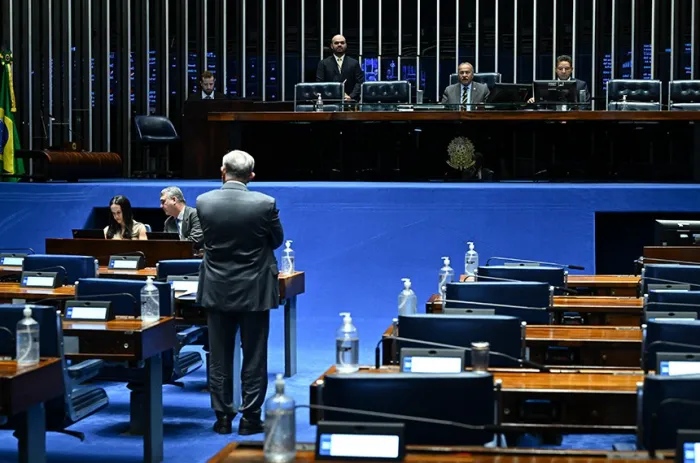 O texto foi aprovado durante sessão semipresencial - Foto: Jefferson Rudy/Agência Senado