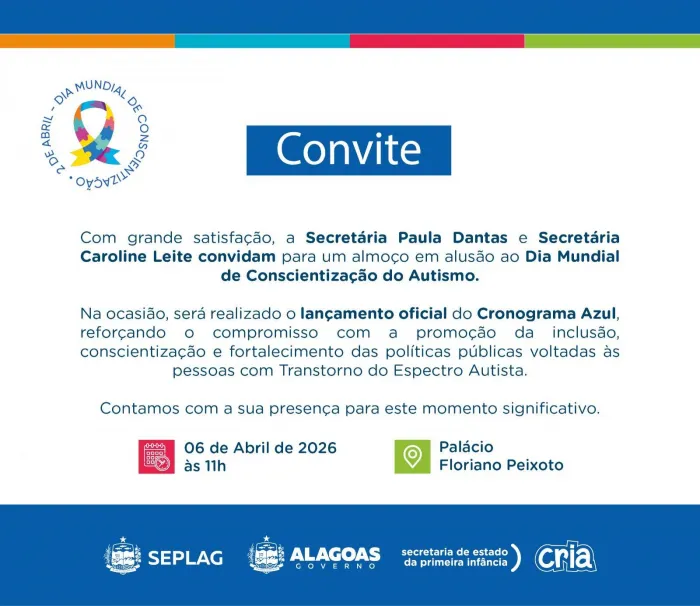Evento ocorre no próximo da 6 de abril - Ascom Secria