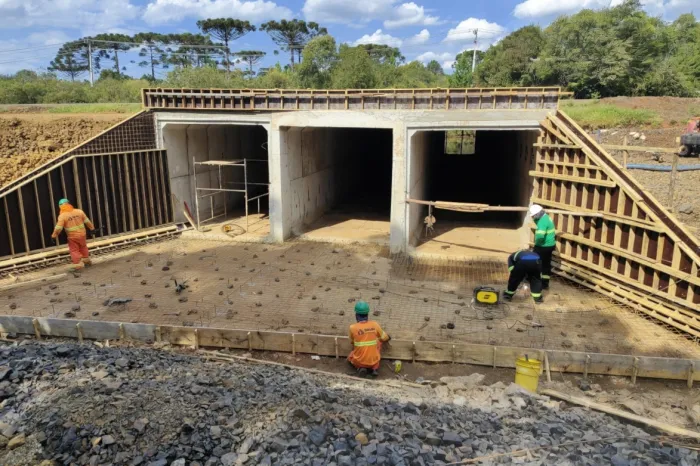 Duplicação em concreto da PRC-466 entre Turvo e Palmeirinha chega a quase 30%