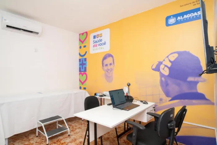 Por meio da sala do Programa Saúde Até Você Digital os moradores de Minador do Negrão terão acesso a consultas com especialistas por telemedicina - Rodrigo Lino / Ascom Saúde Até Você