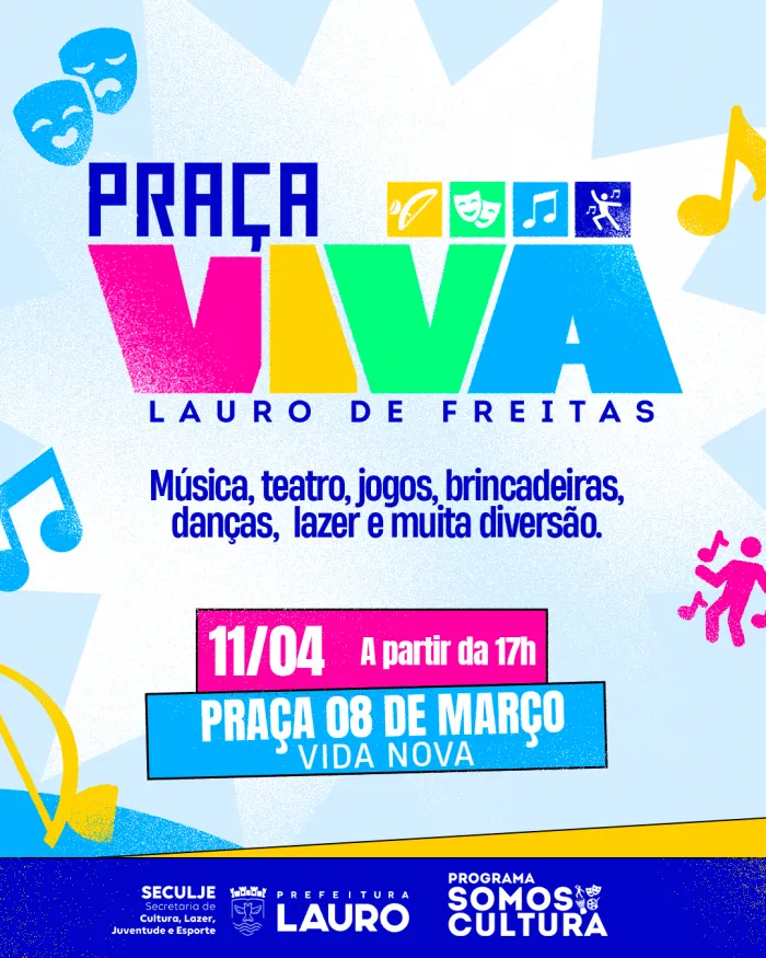 Prefeitura leva projeto Praça Viva com atividades de lazer e cultura para a comunidade de Vida Nova