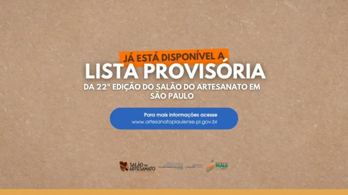 Sudarpi divulga lista provisória de selecionados para o 22º Salão do Artesanato em São Paulo