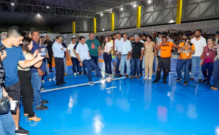 Governador Wanderlei Barbosa entrega ginásio poliesportivo em Guaraí - Foto: Antônio Gonçalves/Governo do Tocantins