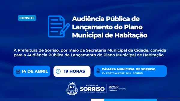 Foto: Reprodução/Prefeitura de Sorriso - MT