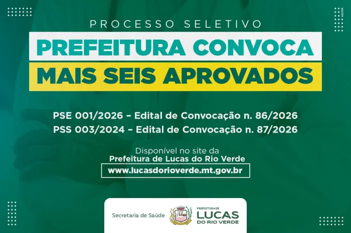 Seletivos da Saúde: Prefeitura divulga novos editais de convocação